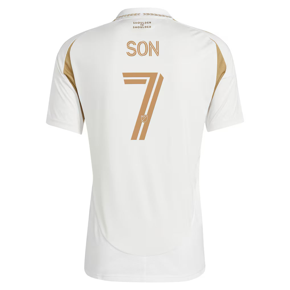 LA FC Away 25/26 Torcedor Adidas - Branca e Dourada