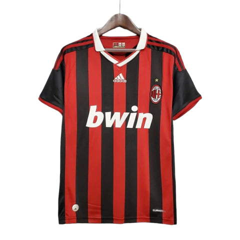 Milan Home Retrô 09/10 Adidas - Vermelha e Preta