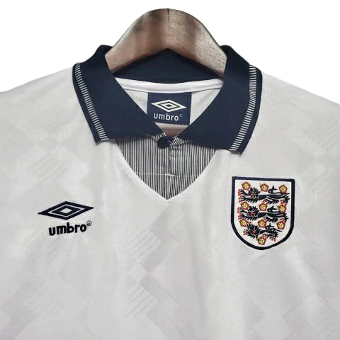 Inglaterra Home Retrô 1990 Umbro - Branca