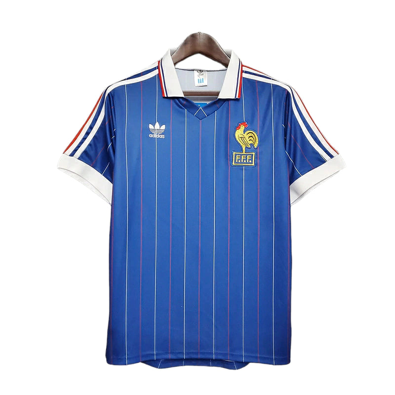 França Home Retrô 1982 Adidas Masculino - Azul