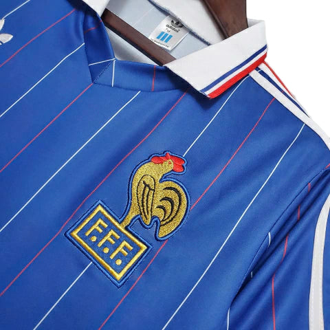 França Home Retrô 1982 Adidas Masculino - Azul