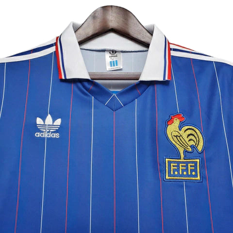 França Home Retrô 1982 Adidas Masculino - Azul