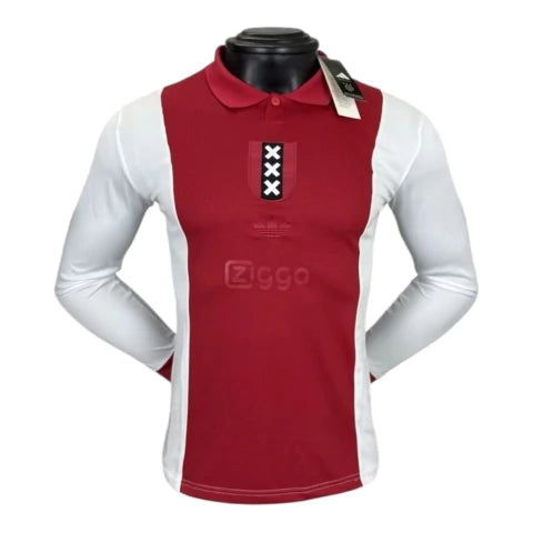 Ajax 125 Anos 25/26 Manga Longa Jogador Adidas - Vermelho e Branco