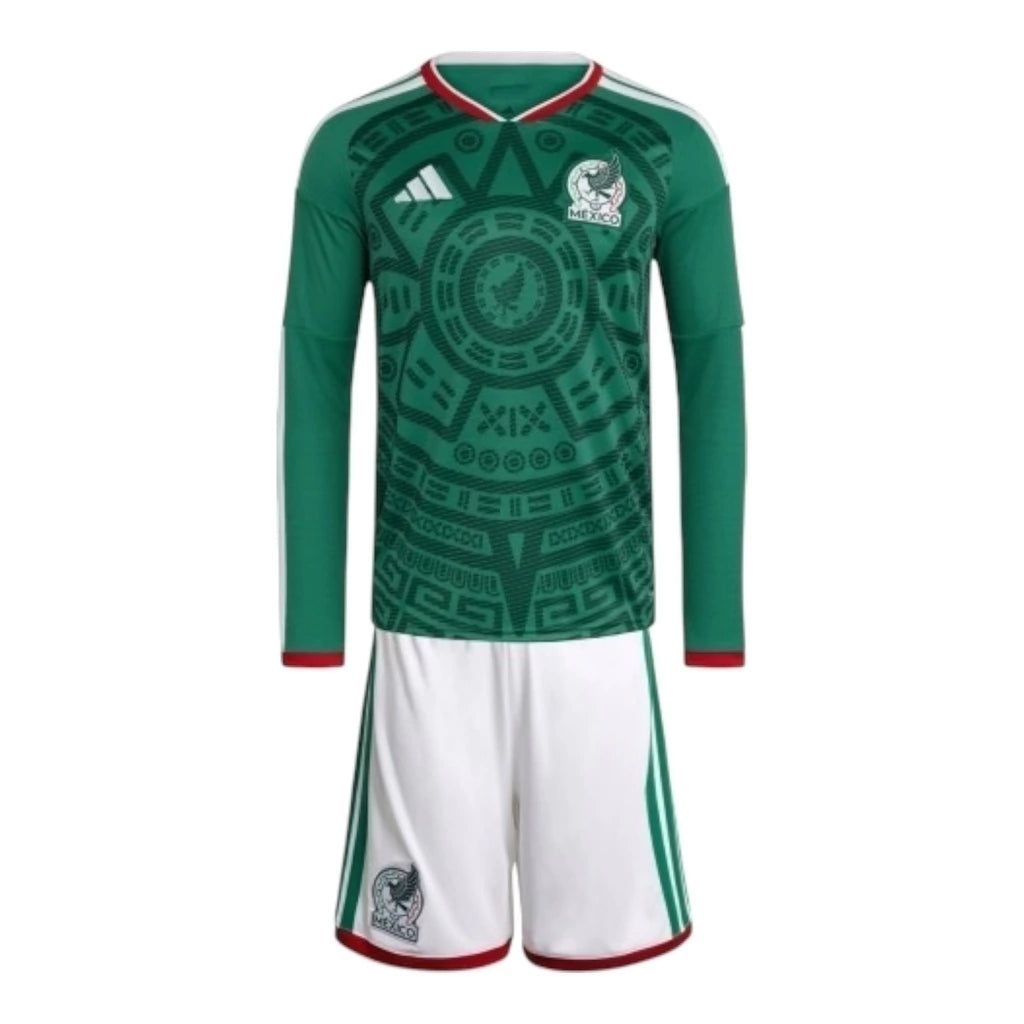 Kit Infantil México Home Manga Longa 26/27  - Verde