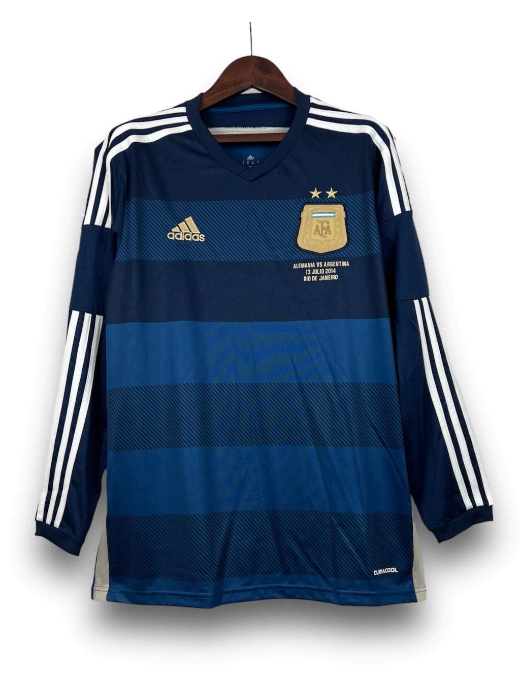 Argentina Retro Away 2014 Manga Longa - Azul