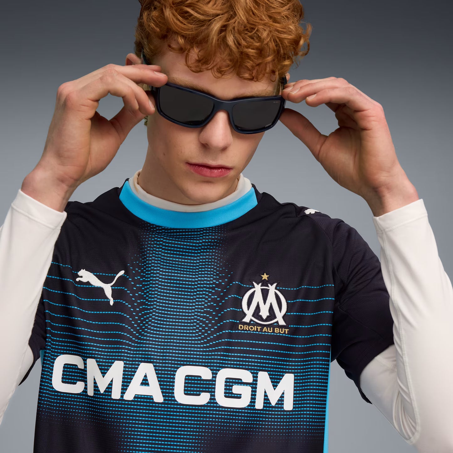 Olympique de Marseille Away 25/26 Torcedor Puma - Azul Escuro