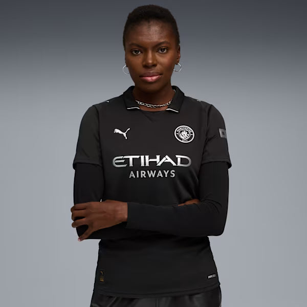 Manchester City Third 25/26 Feminina Puma - Preta
