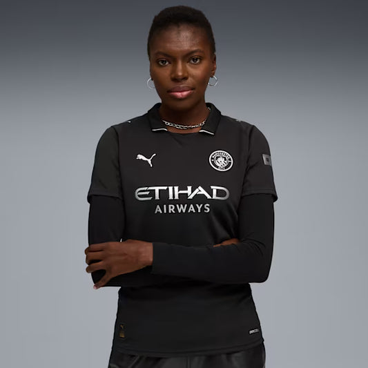 Manchester City Third 25/26 Feminina Puma - Preta