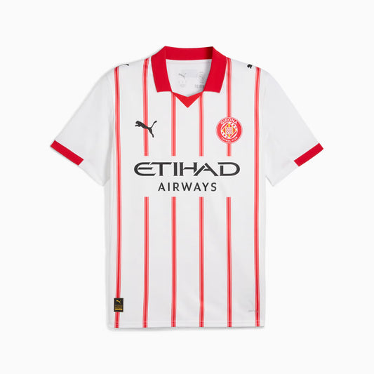 Girona Home 25/26 Torcedor Puma  - Branca e Vermelho