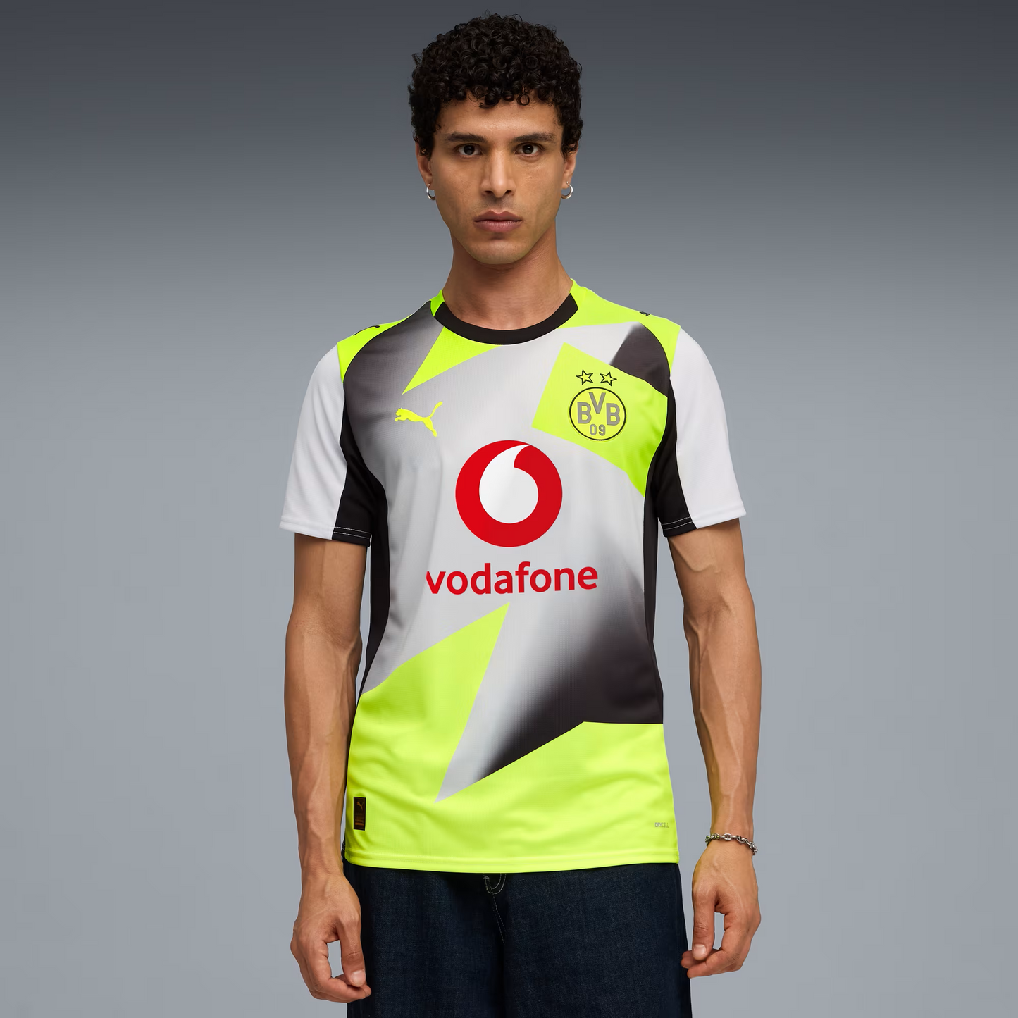 Borussia Dortmund Away 25/26 Jogador Puma - Cinza