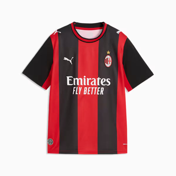 Milan Home 26/27 Jogador Puma - Vermelho e Preto