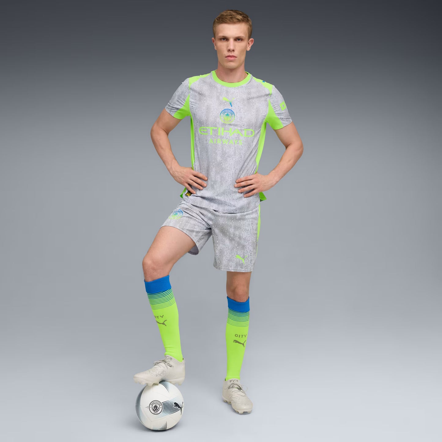 Manchester City Fourth 25/26 Jogador Puma  - Cinza