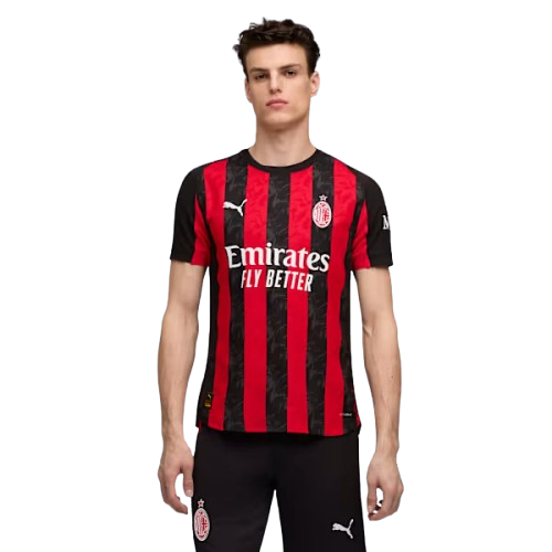 Milan Home 25/26 Jogador Puma - Vermelho e Preto