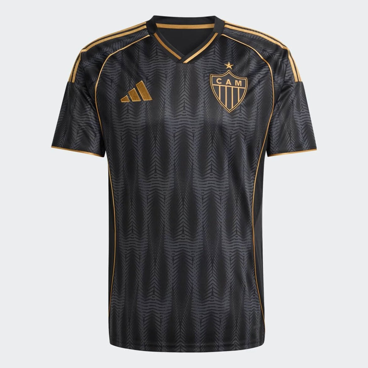 Atlético Mineiro Third 25/26 Adidas Torcedor Masculino - Preta e Dourada