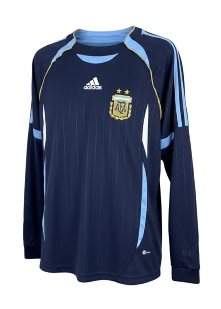 Argentina Retro Away 2006  Manga Longa - Azul