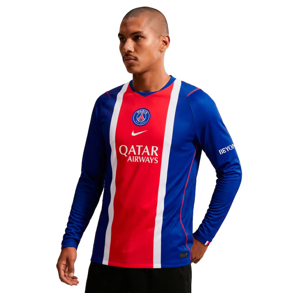 PSG Home 26/27 Manga Longa Torcedor Nike - Azul e Vermelho