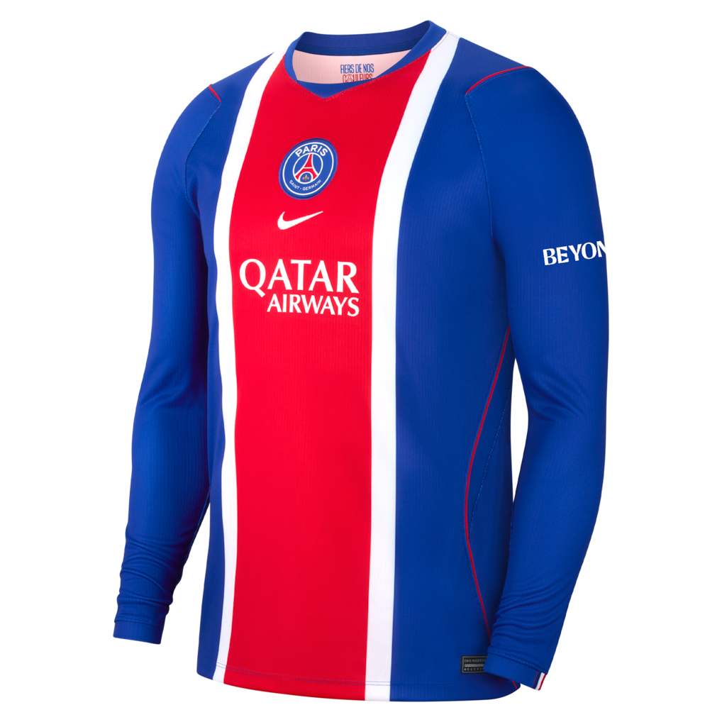 PSG Home 26/27 Manga Longa Torcedor Nike - Azul e Vermelho