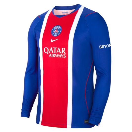 PSG Home 26/27 Manga Longa Torcedor Nike - Azul e Vermelho