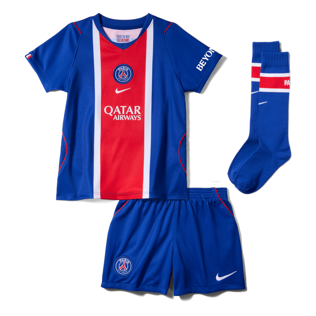 Kit Infantil PSG Home 26/27 - Azul e Vermelho