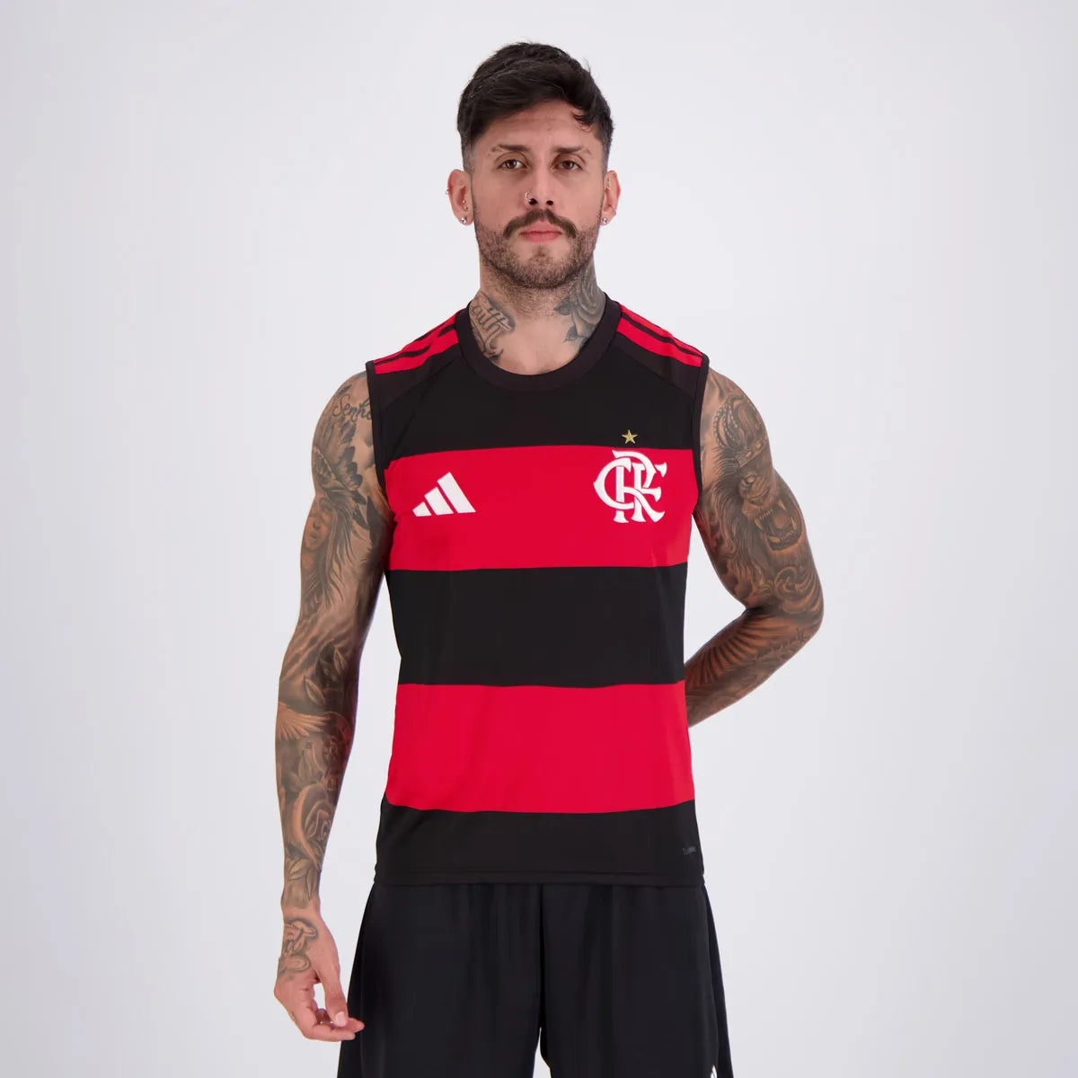 Flamengo Home 26/27 Torcedor Regata Adidas Masculina - Vermelho e Preto