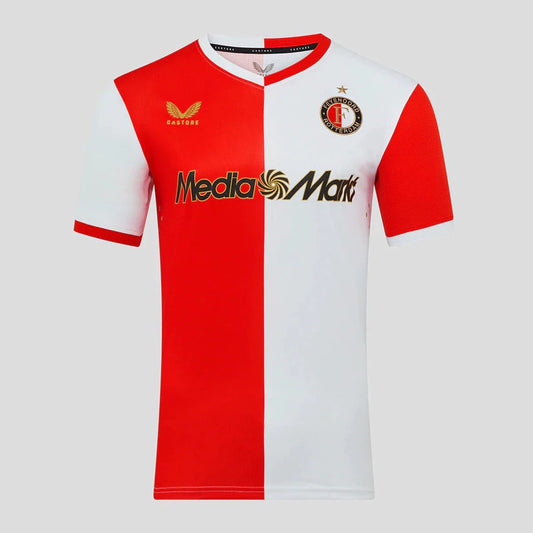 Feyenoord Home 25/26 Torcedor Castore - Vermelho e Branco