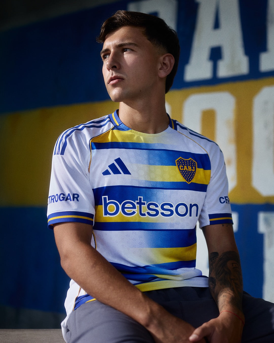 Boca Jrs Third 26/27 Jogador Masculino Adidas - Branco, Azul e Amarelo