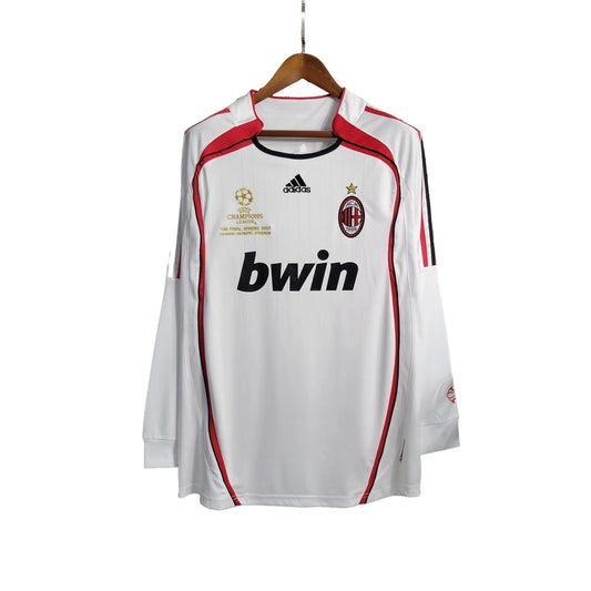 Milan Away Retrô 06/07 Manga Longa Adidas - Branco