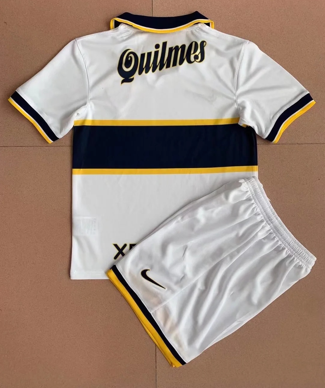 Kit Infantil Boca Jrs Away Retro 96/97  - Branco