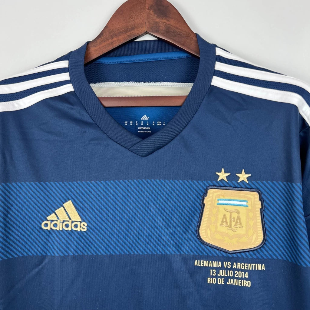 Argentina Retro Away 2014 Manga Longa - Azul